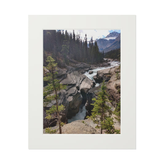 The Carved Currents of Mistaya Canyon Fine Art Print | Passepartout Paper Frame