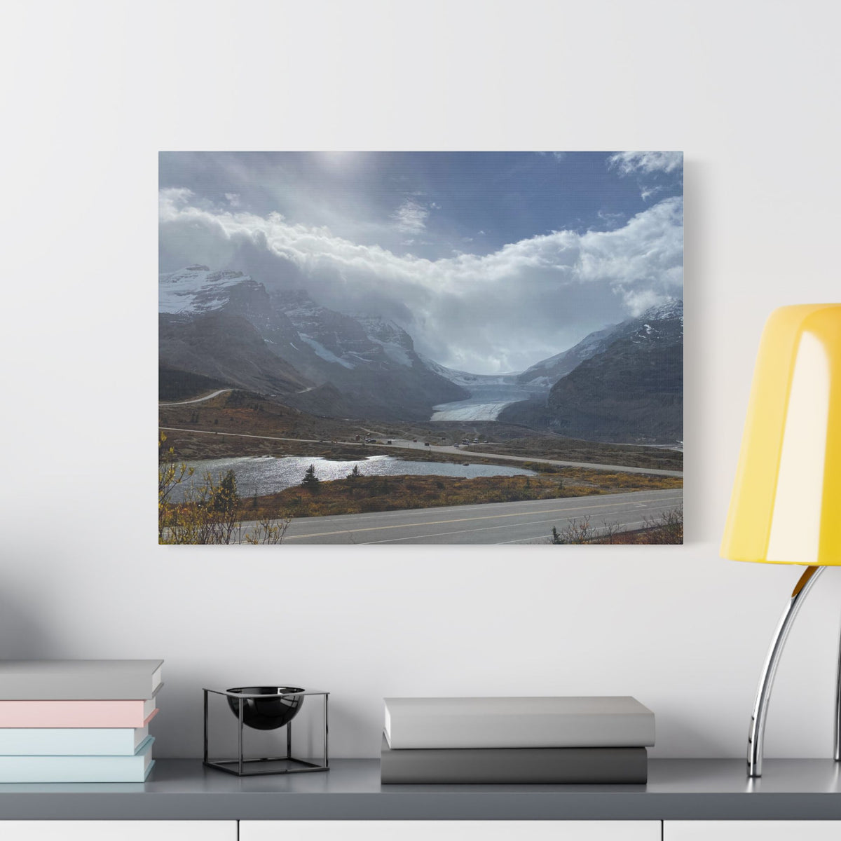 Ancient Roots and Ice Giants: The Athabasca Glacier                     Satin Canvas