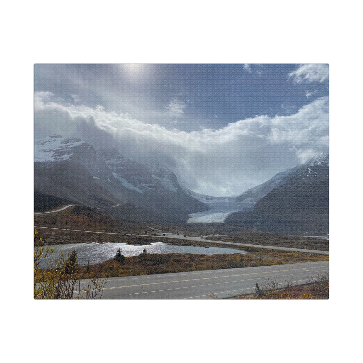 Ancient Roots and Ice Giants: The Athabasca Glacier                     Satin Canvas