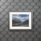Mountain Lake Fine Art Print with Passepartout Frame — Scenic Landscape Wall Art