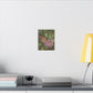 Monarch Butterfly on Pink Milkweed — Matte Stretched Canvas Wall Art