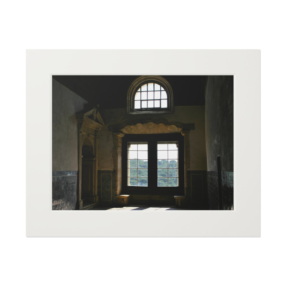 Fine Art Print with Passepartout — Moody Window Interior Photography