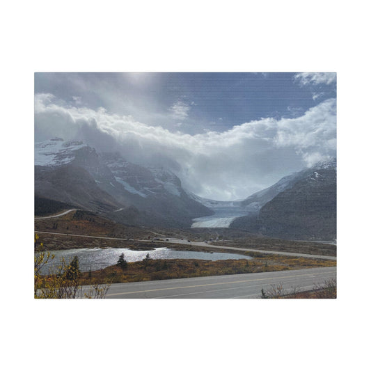 Ancient Roots and Ice Giants: The Athabasca Glacier                     Satin Canvas