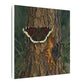 Tree Bark & Morning Cloak Butterfly Matte Canvas Wall Art – Nature-Inspired Stretched Canvas