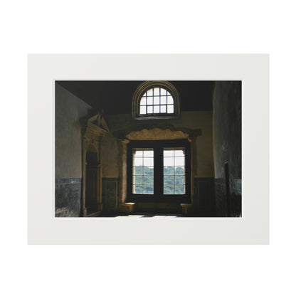 Fine Art Print with Passepartout — Moody Window Interior Photography