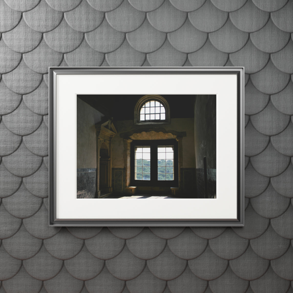 Fine Art Print with Passepartout — Moody Window Interior Photography