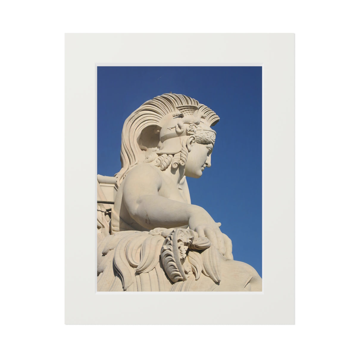 Classical Sculpture Profile Fine Art Print | Passepartout Paper Frame