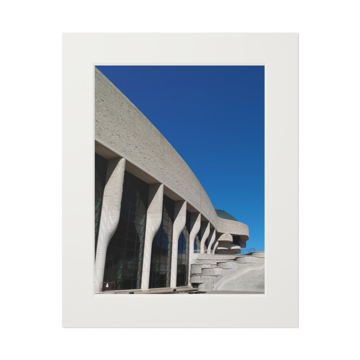Sculpted  by the Wind                        Brutalist Architecture                               Photo Fine Art Print Passepartout Frame