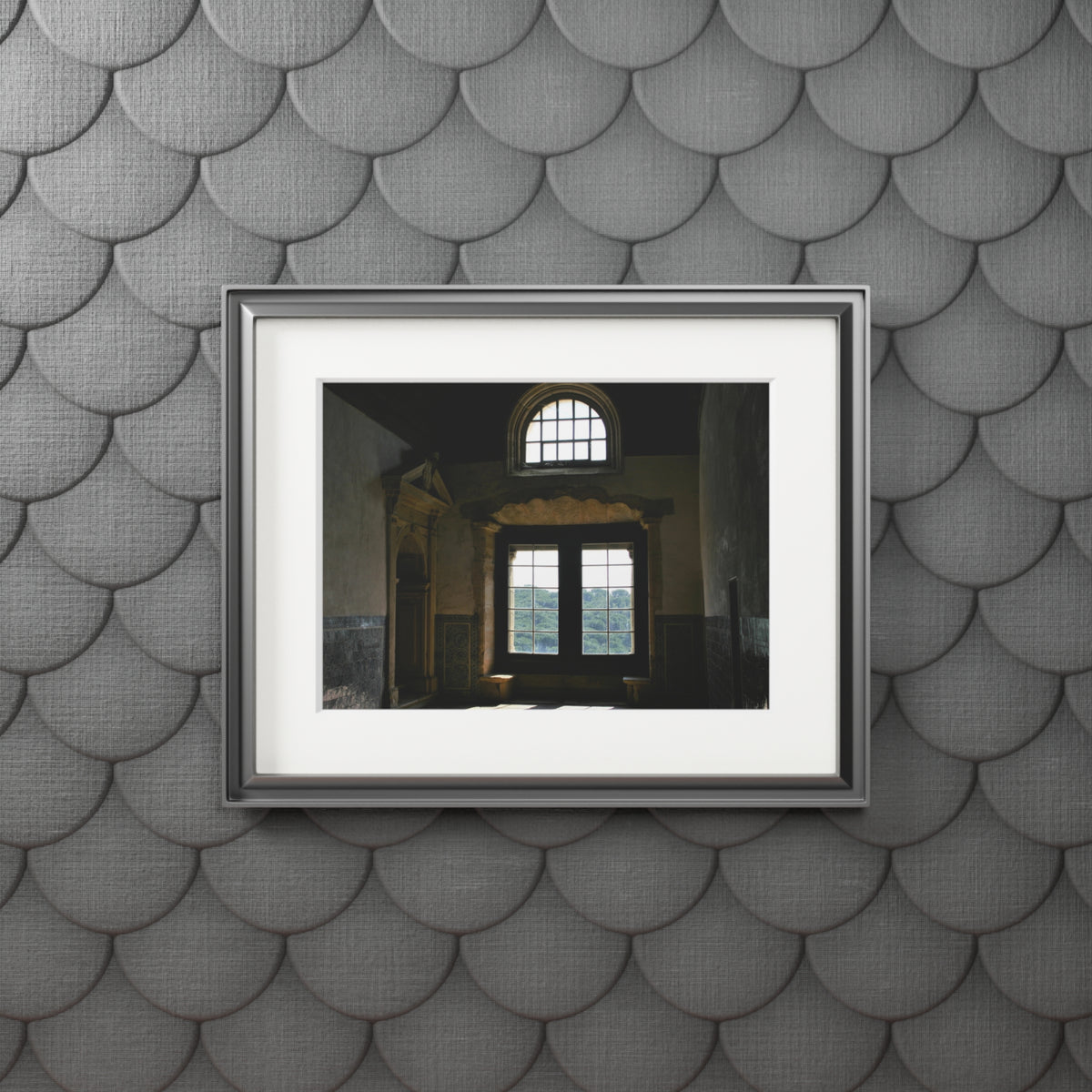 Fine Art Print with Passepartout — Moody Window Interior Photography