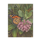 Monarch Butterfly on Pink Milkweed — Matte Stretched Canvas Wall Art