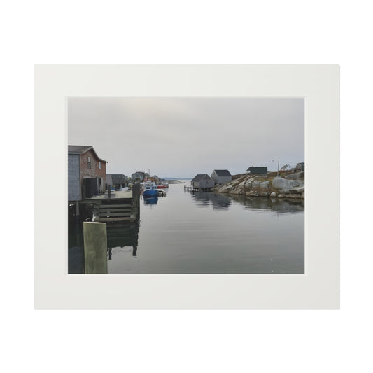 Misty Harbor Cove                                     Fine Art Print | Passepartout Paper Frame