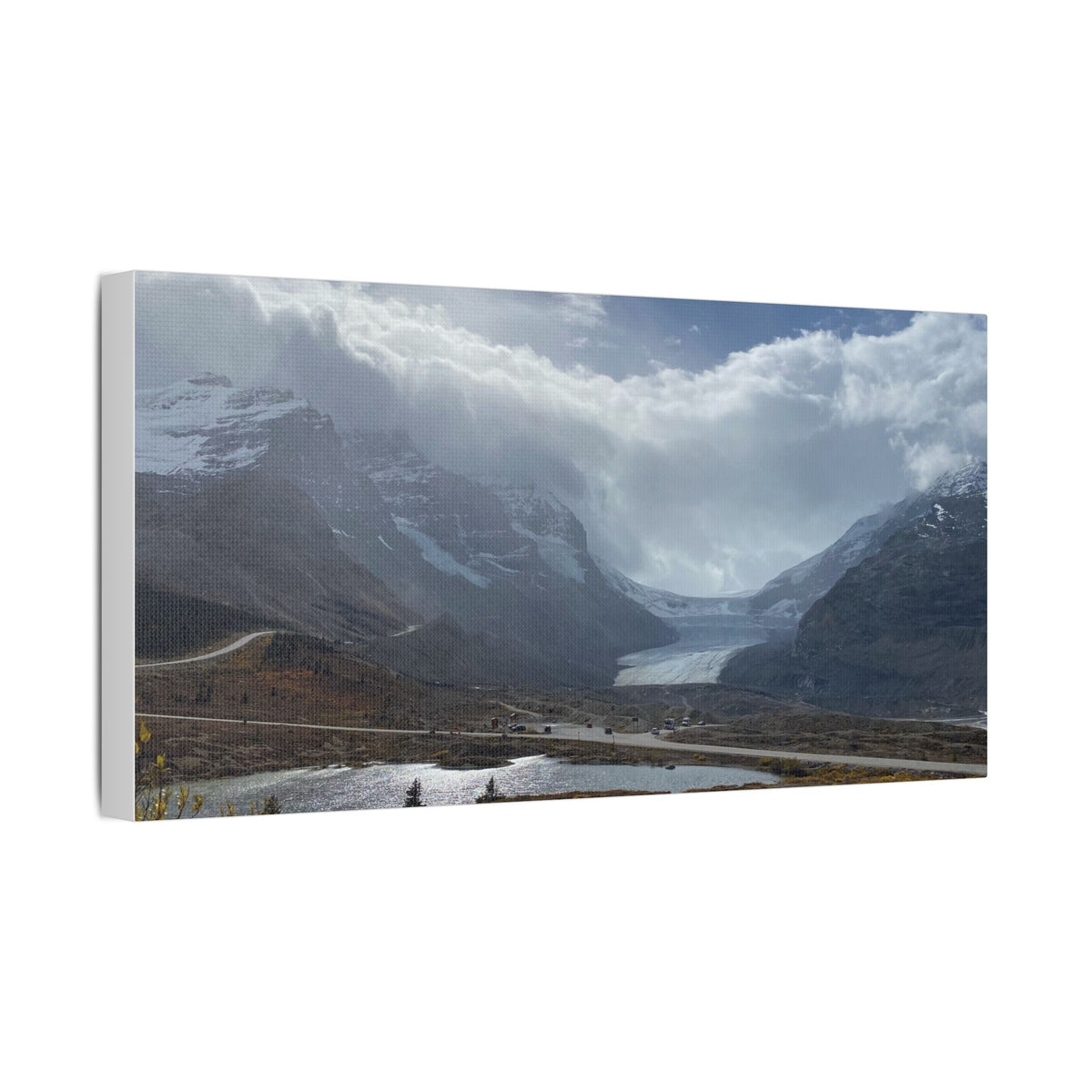 Ancient Roots and Ice Giants: The Athabasca Glacier                     Satin Canvas
