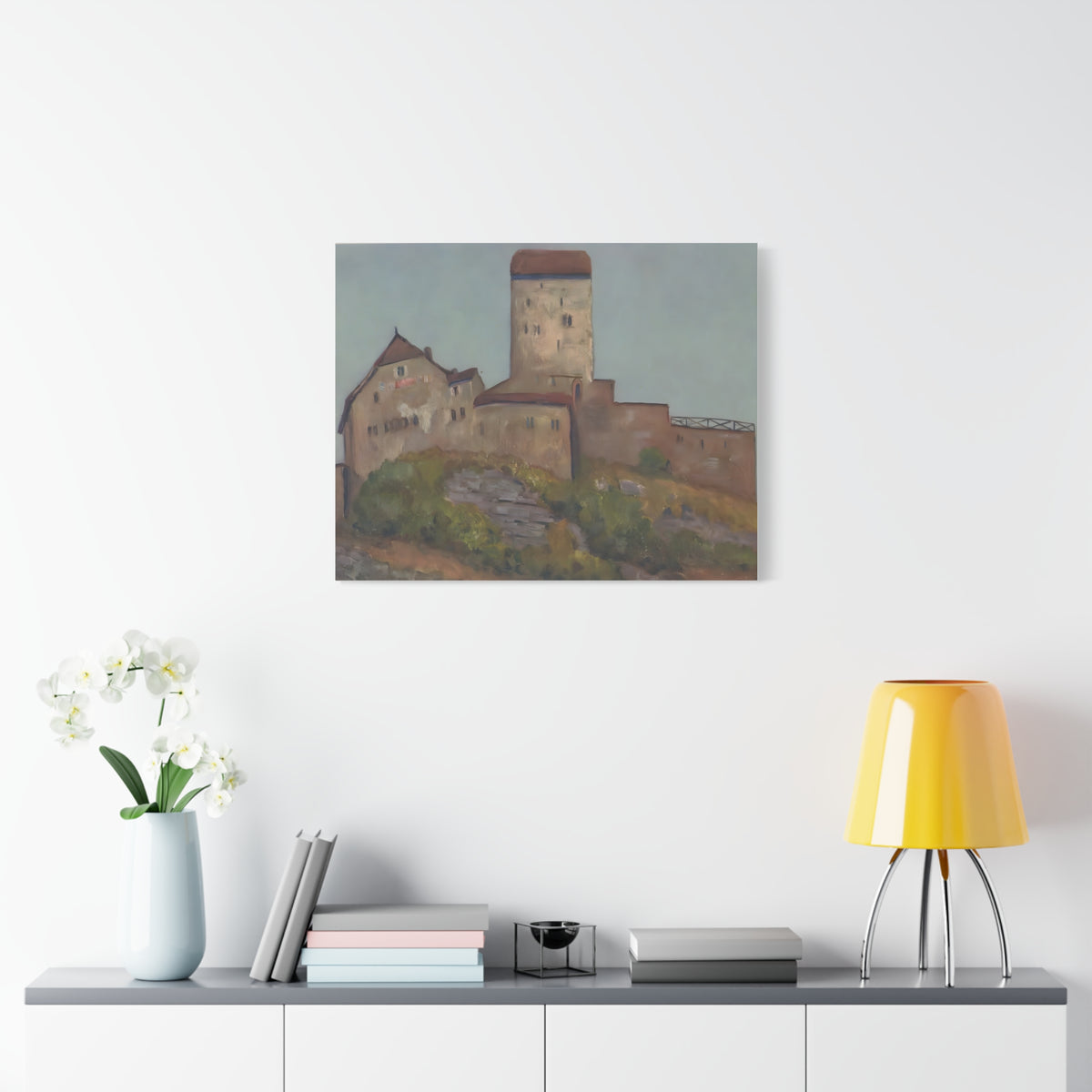 The quiet Majesty of Sargans Castle                      Painting Matte Canvas