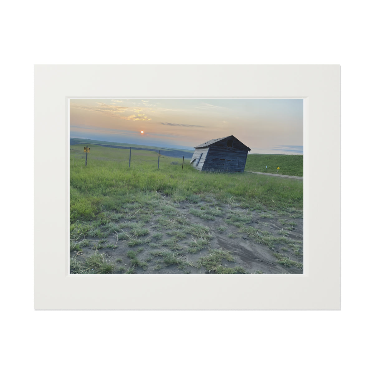 Prairie Solitude Over the  Red Deer Valley                 Fine Art Print | Passepartout Paper Frame