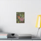 Monarch Butterfly on Pink Milkweed — Matte Stretched Canvas Wall Art