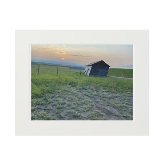 Prairie Solitude Over the  Red Deer Valley                 Fine Art Print | Passepartout Paper Frame